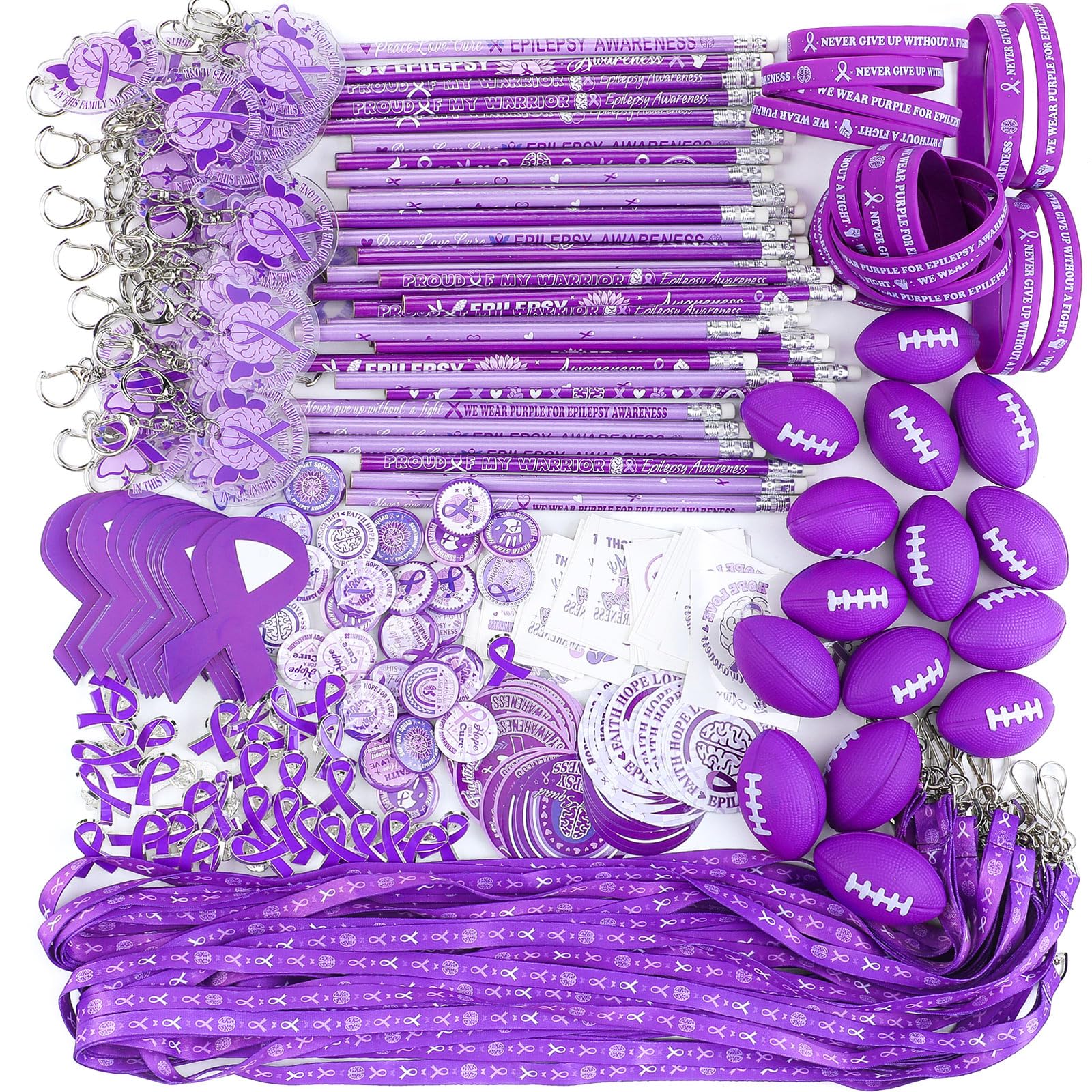 Hollowfly 200 Pcs Epilepsy Awareness Items Bulk