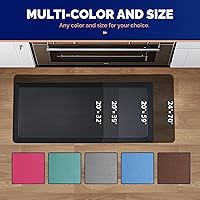 Vista 6 de FEATOL Tapete antifatiga para estar de pie, tapete ergonómico extra grueso 9/10 para escritorio de pie, cómodo y duradero de espuma viscoelástica