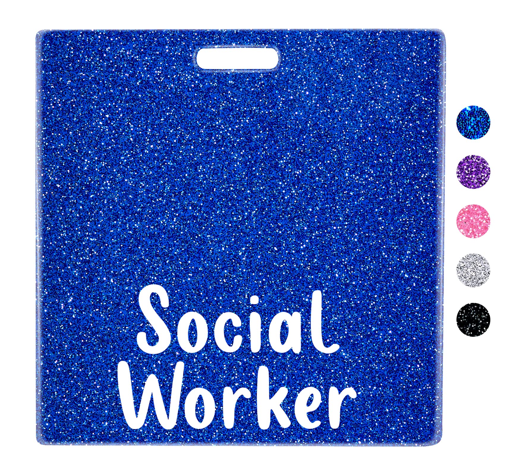 Porte-badge Infirmière Abamilaka - Enrouleur Acrylique Irisé Paillettes - Accessoire Personnel Soignant Avec Bobine 74 Cm