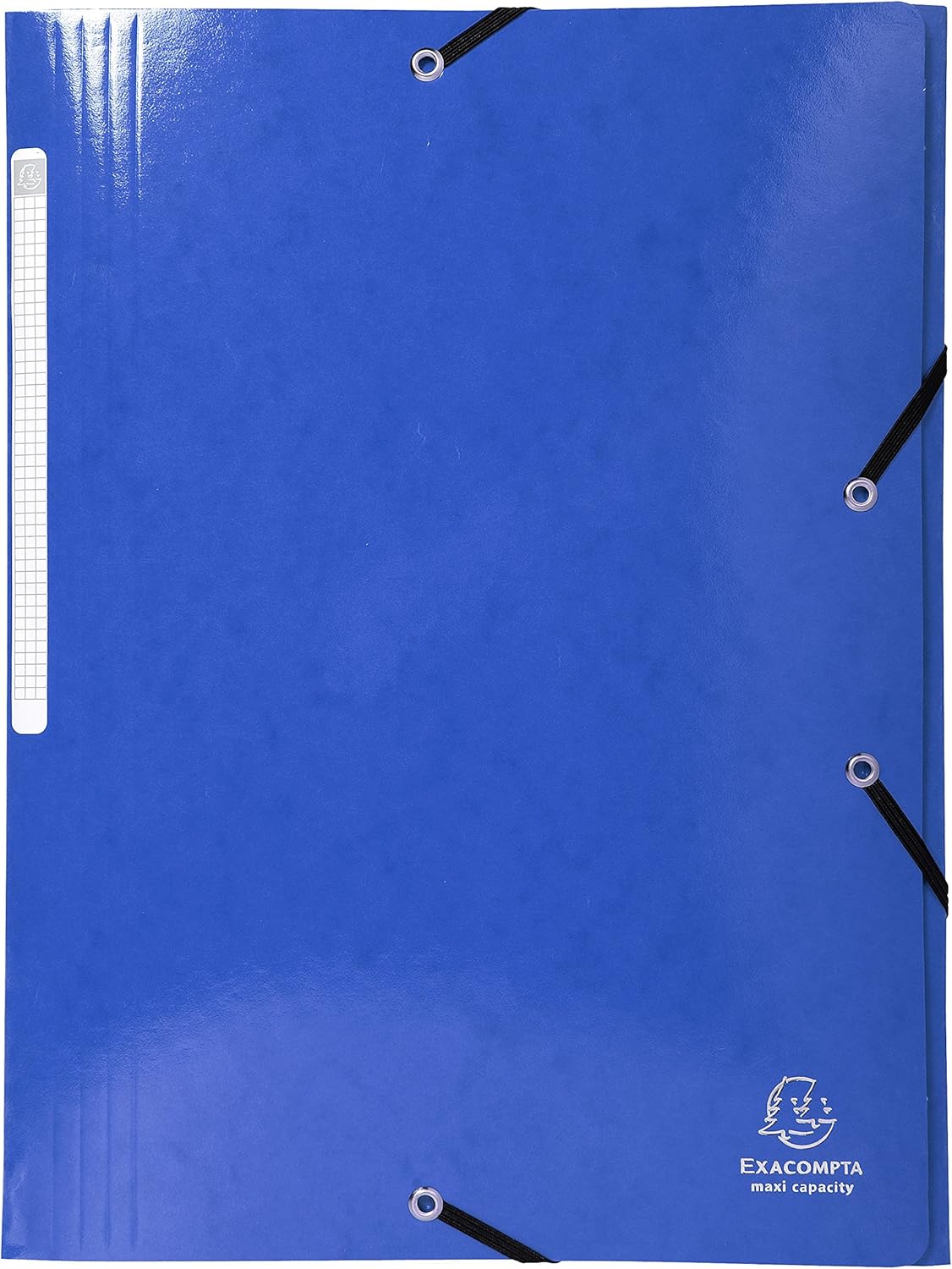 Exacompta Iderama Elasticated 3 Flap Folders, 425 GSM, A4 - Dark Blue, Pack of 25