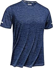 TACVASEN Men's Quick Dry Running T-Shirt Sports T-Shirts with Reflective Stripes