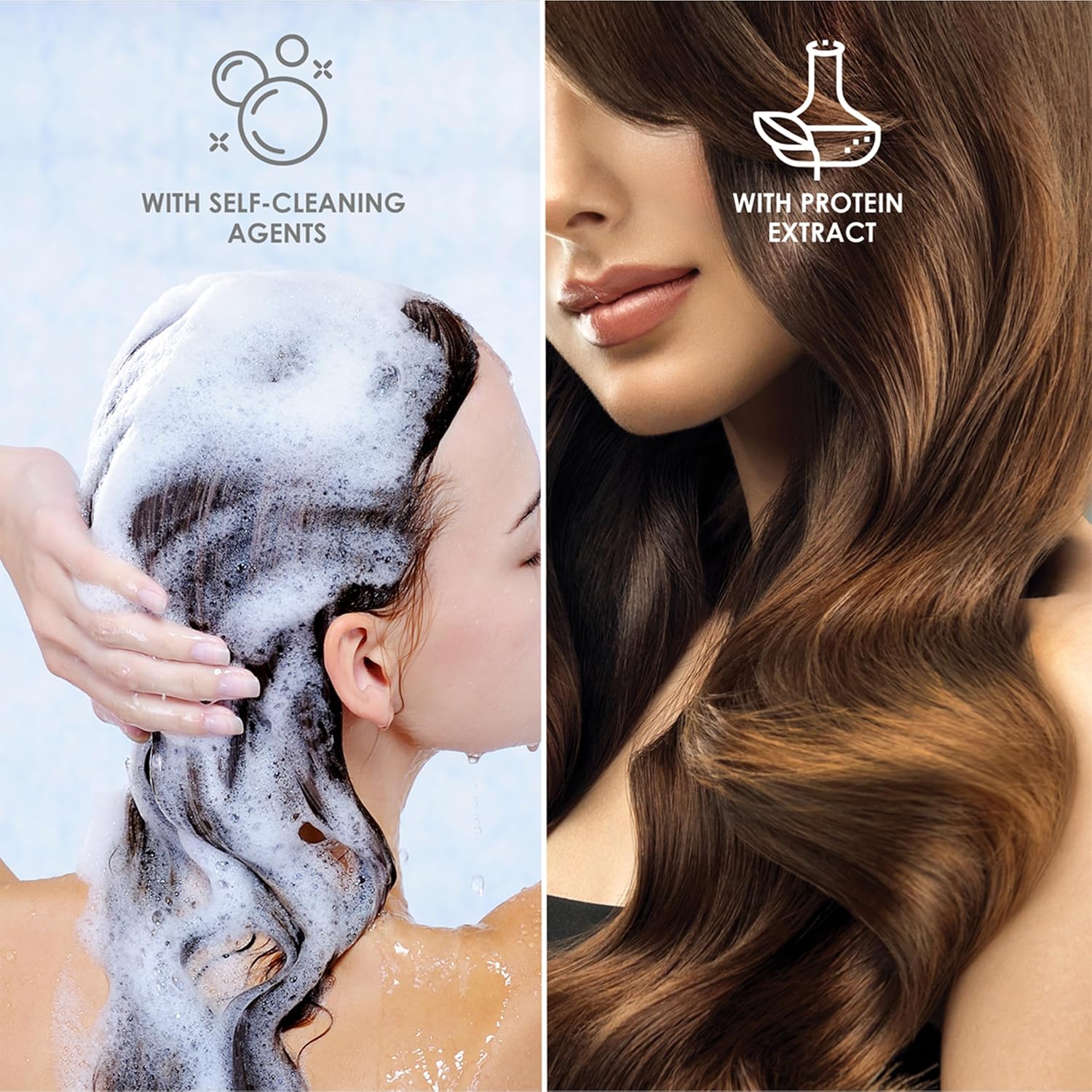 Professional Coloring kit - Permanent color cream hair dye. Gray Coverage. 7.77 Deep Pearl Brown + Brown Color Shampoo and Conditioner Kit for Revives the Color. - Image 3