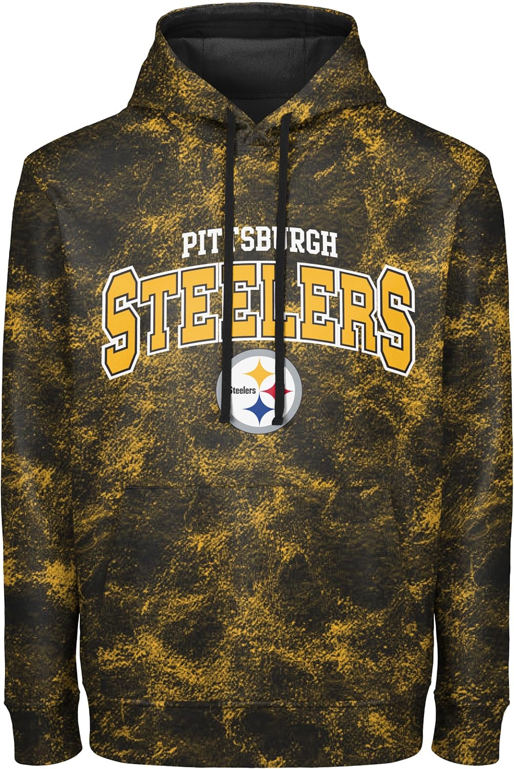 FOCO NFL Men's Officially Licensed Big Logo Wordmark Camo Performance Game Day Team Color Pullover Sweatshirt Hoodie