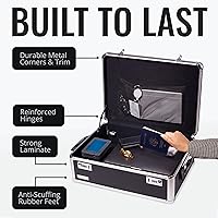 Vista 5 de Vaultz Storage Lock Box - 6.5 x 23 x 13.5 Inch - Secure Dorm Storage Trunk with Combination Lock - Ideal Briefcase, Medicine Box, and Personal Item