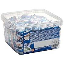 Galatine – Caramelle al Latte Incartate Singolarmente, Vaschetta di Tavolette al Latte, Formato Convenienza – Barattolo da 1 Kg