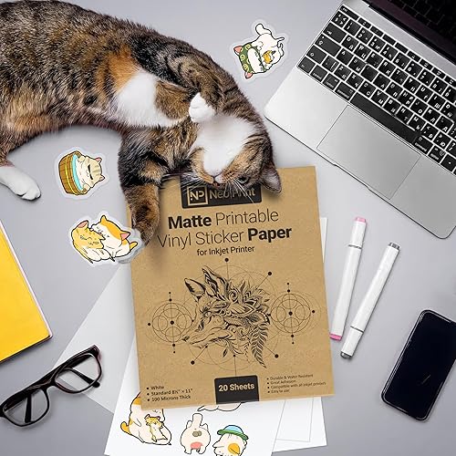 Miniatura 6 de Adhesivo de vinilo imprimible - Inyección de tinta mate 20 hojas