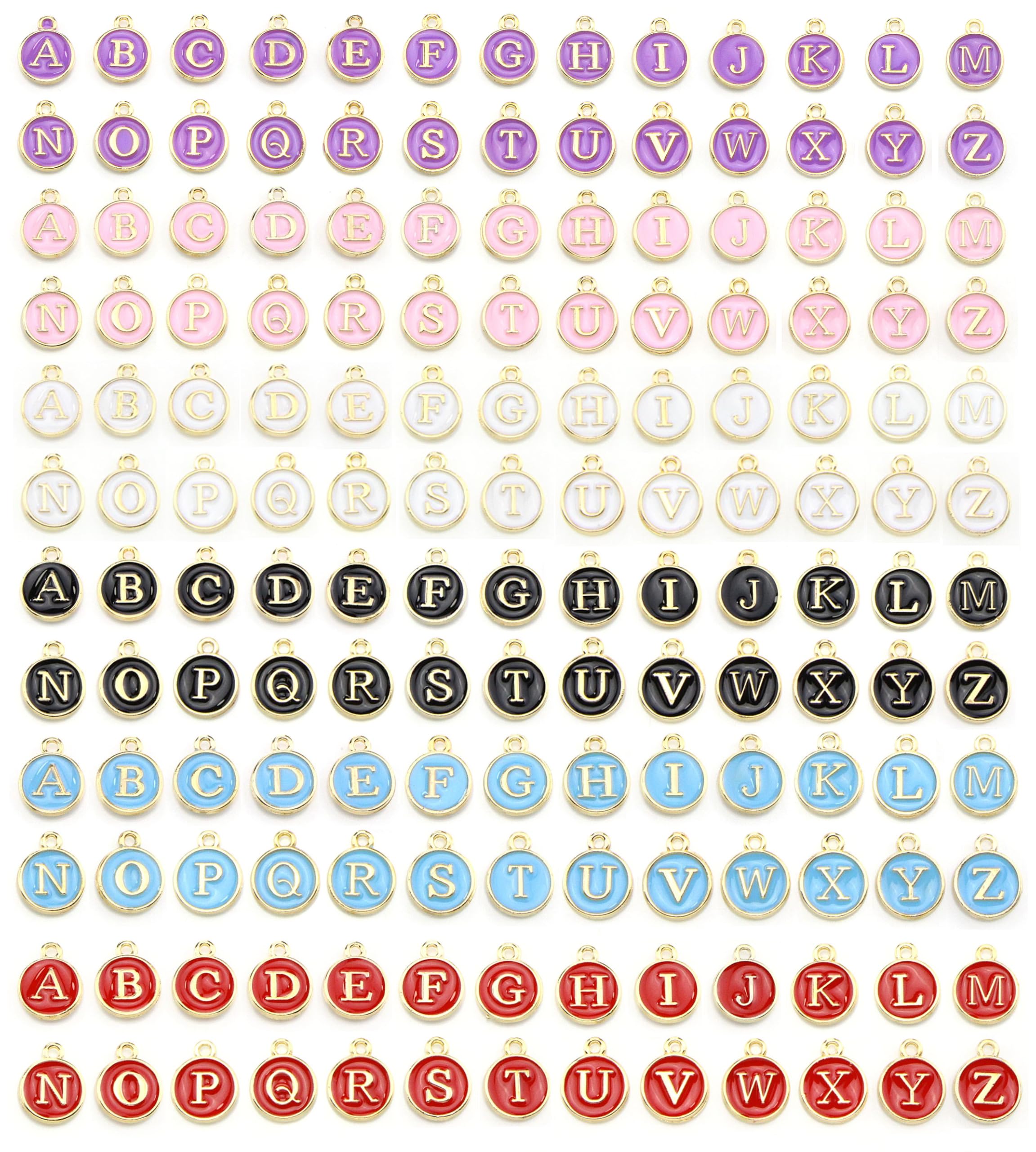 Mini Kleurrijke Ronde Letterhangers: 156 stuks A-Z Charm DIY sieraden maken knutselsets voor sieraden, armbanden, oorbellen, halskettingen en geschenken decoratie, mixed, Metaal, Geen edelsteen
