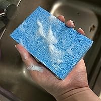 Vista 5 de Paquete de 36 esponjas de celulosa comprimida emergentes, esponja de cocina resistente, limpia y resistente sin rayones, ecológicas, reutilizables