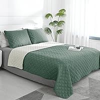 Vista 21 de Easy-Going - Juego de edredón reversible de tamaño full/queen con 1 edredón y 2 fundas de almohada, suave cubrecama, edredón de microfibra