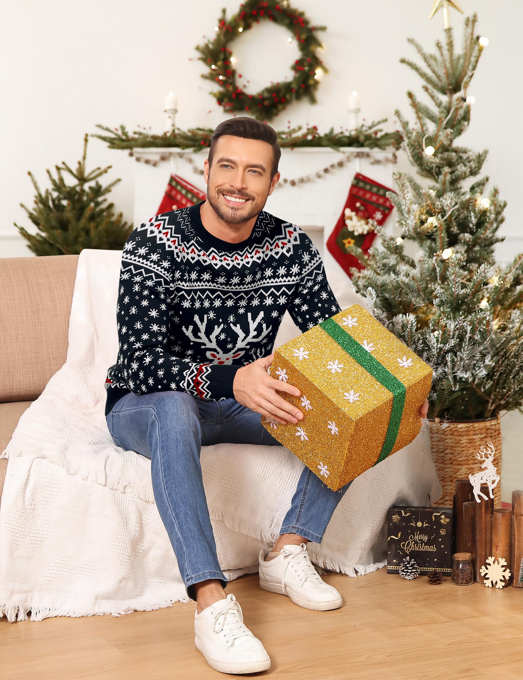 Jersey navideño gracioso para familia, punto divertido