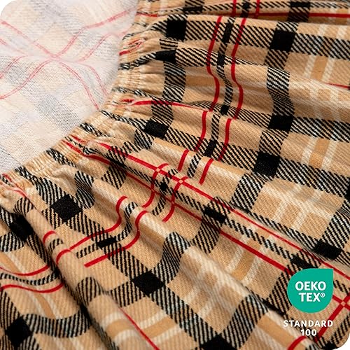 Miniatura 7 de Bare Home Juego de sábanas de franela estampadas, 100% algodón, aterciopeladas, suaves y pesadas, franela de doble cepillado para mayor suavidad y