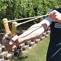 Vista 3 de Juego de tirachinas de animales de madera tallada a mano Paquete de 2 (Macache y Zorro)