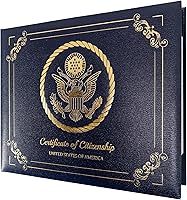 Vista 8 de GraduationMall Titular del certificado de ciudadanía de EE. UU. Cubierta de certificado de naturalización de PU con logol 'Certificado