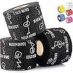 WARM BODY COLD MIND 1.85 Weightlifting Thumb Tape - Hook Grip Tape for Powerlifting, Cross Training, Gym Tape, Workout, Weight Lifting Tape, Athletic Finger Wrap (Black 3 Rolls)