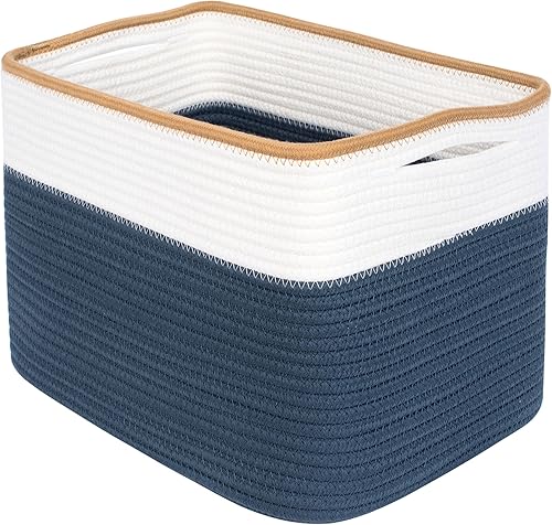 MINTWOOD Design Cesta de almacenamiento para estantes, cestas decorativas para organizar, cesta de libros, caja de cubo de almacenamiento,