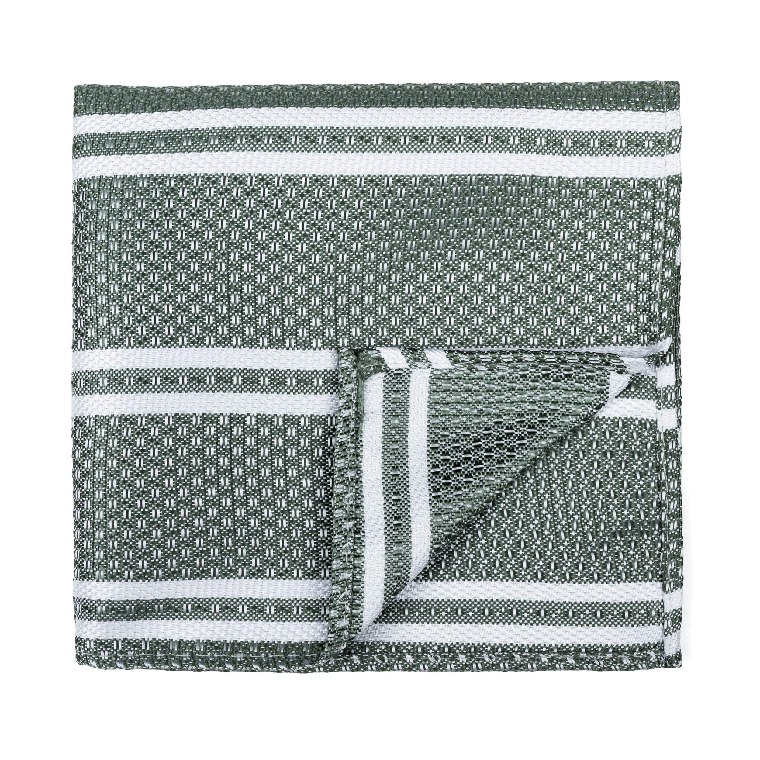 Abel & Burke Green Pastel Stripe Pocket Square #AB-TPH1016/2