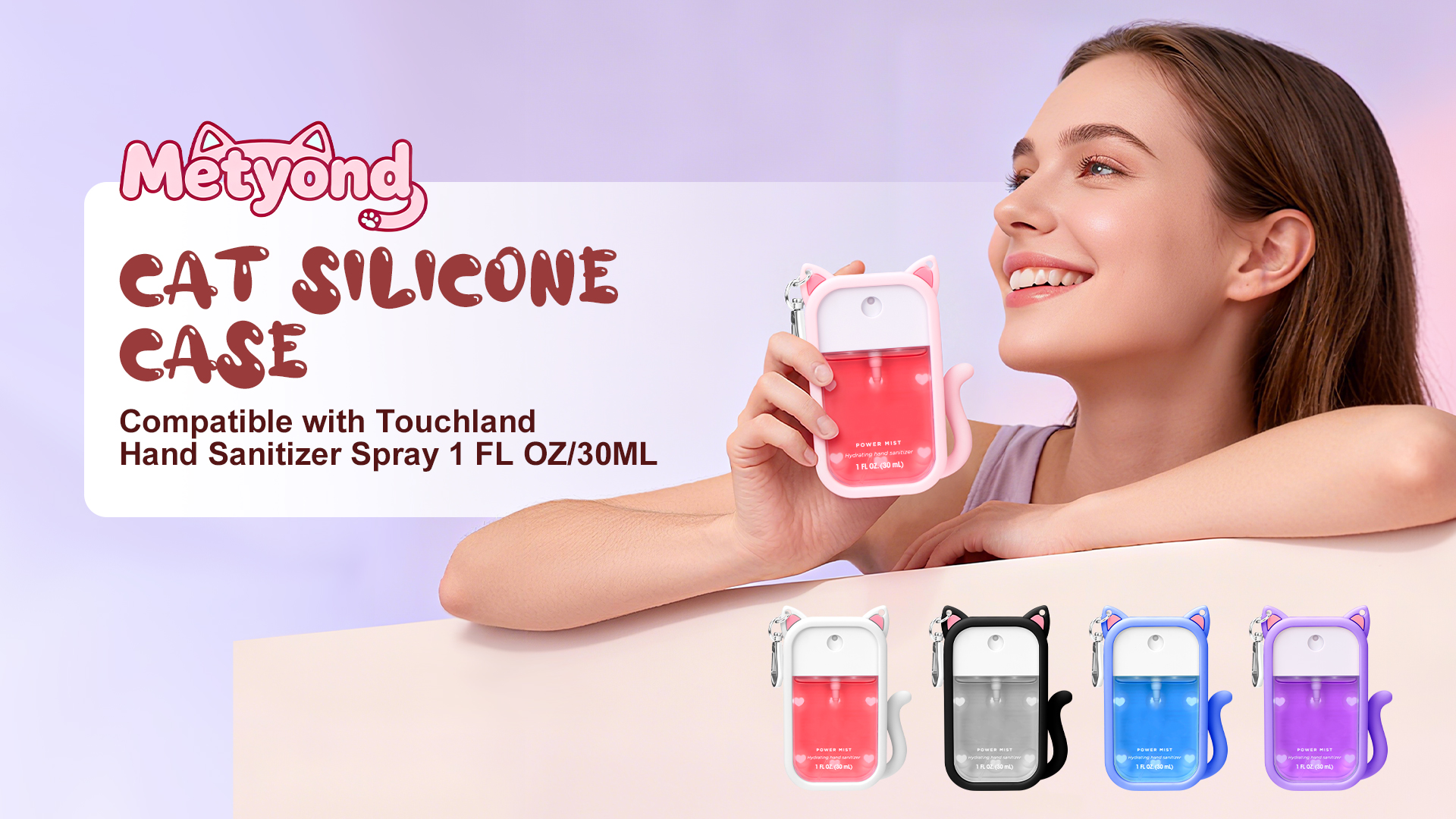 Funda de silicona para Touchland 30 ml con charms y llavero miniatura 7