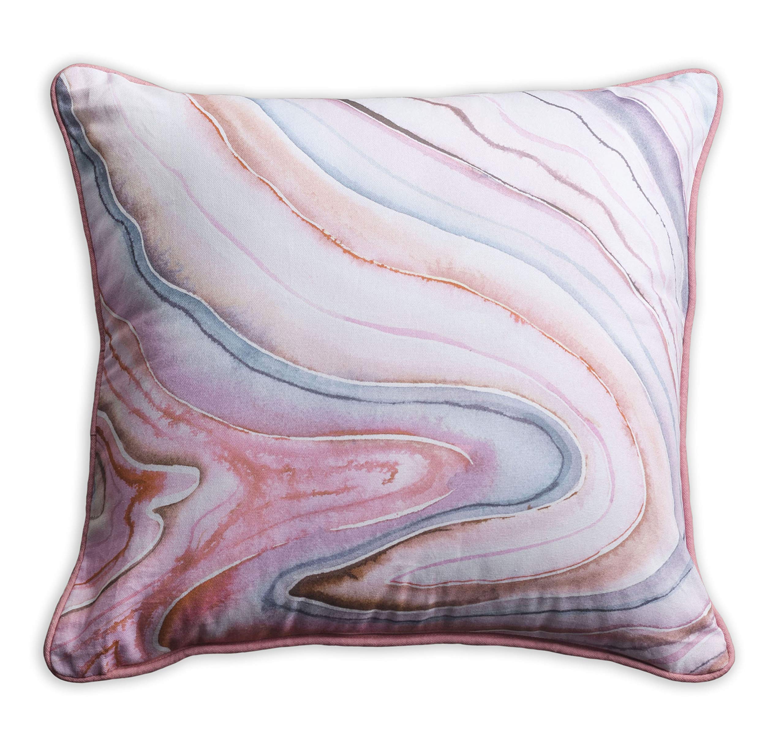 Maison d' Hermine Decorative Pillow Covers 100% Cotton Toile Washable Cushion Cover with Invisible Zipper for Home, Sofa, Couch, Bedroom, Pale Garden - Sweet Marbles - Spring/Summer (18