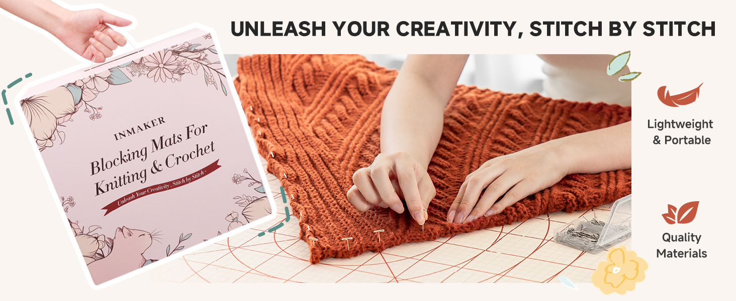 Amazon.com: INMAKER Blocking Mats for Knitting & Crochet Projects