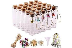Miniature Glass Bottles With Cork Stoppers Wishing Bottles with Accessories