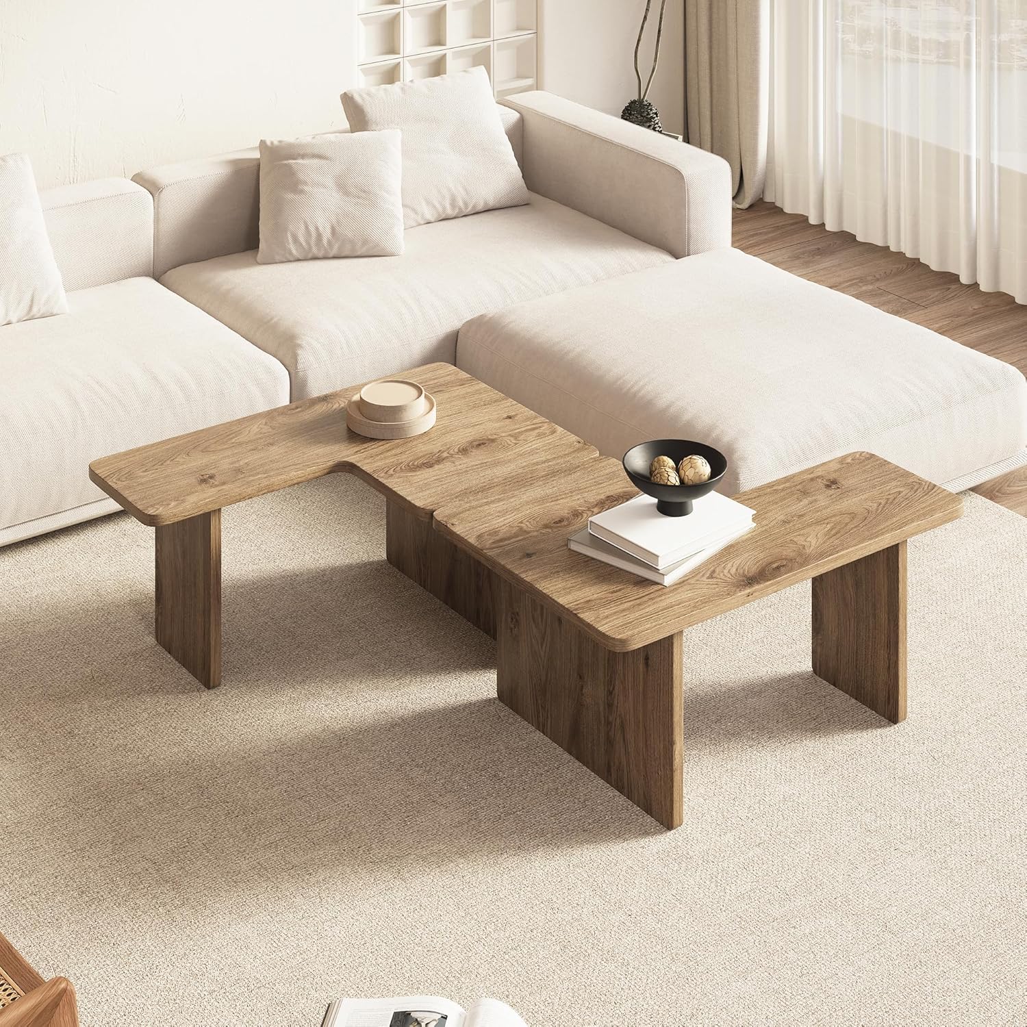 best coffee table for l shaped couch