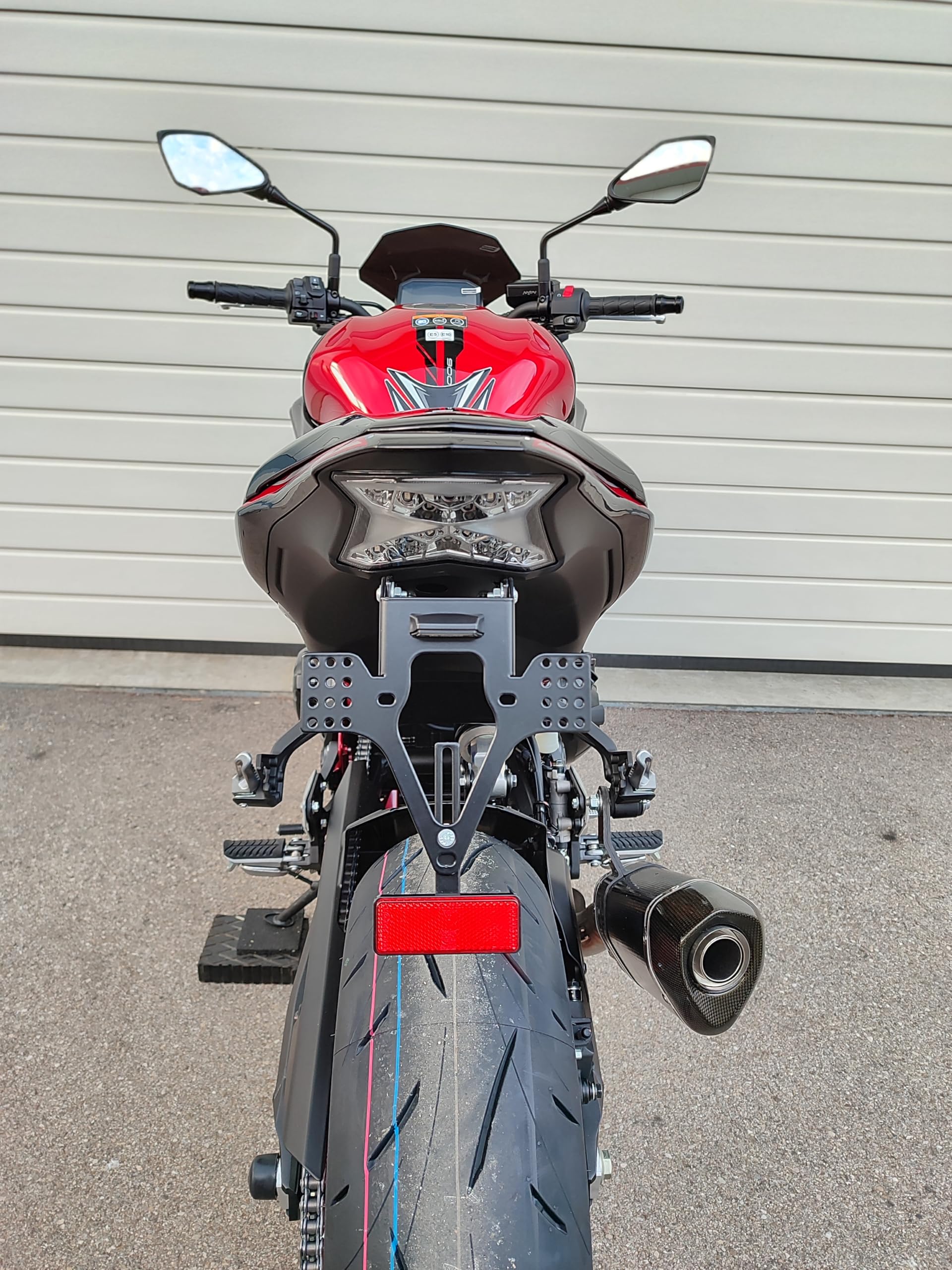 Kennzeichenhalter EVO Set kompatibel mit Kawasaki z900 2017-2024 Kennzeichenträger Nummernschild kurzes Heck Heckumbau Porta Targa Z900 kawa OEM Blinker