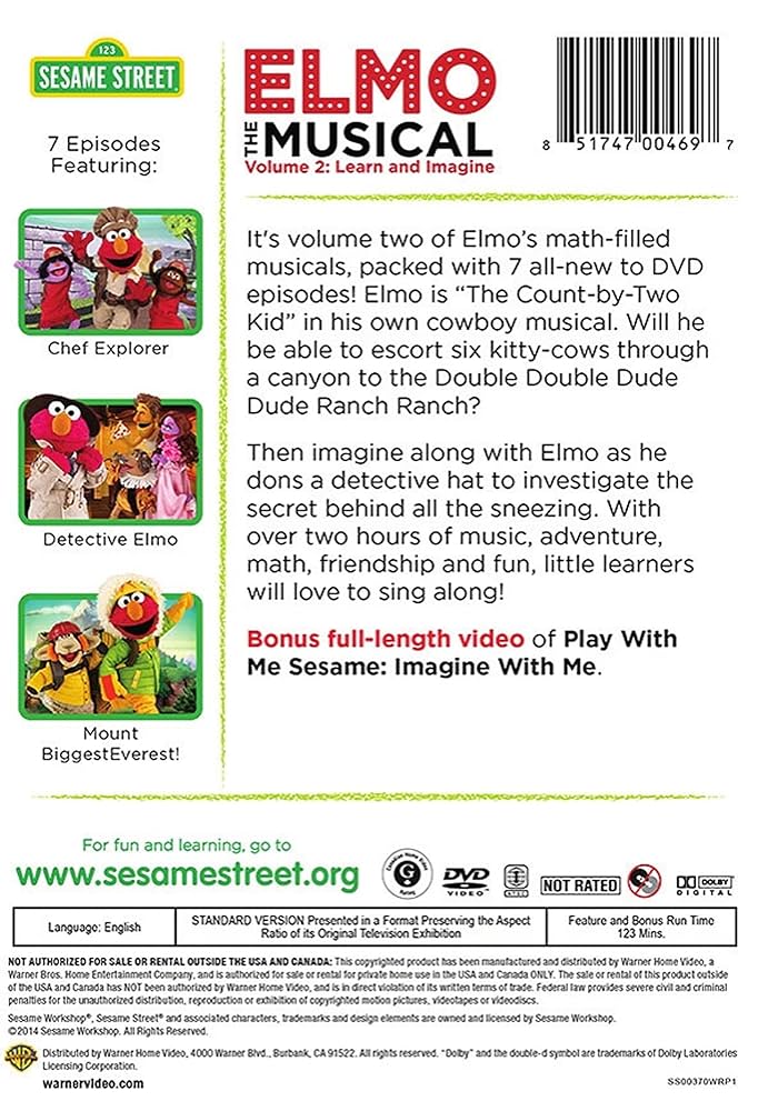 Amazon.com: Sesame Street: Elmo the Musical Volume 2 [DVD