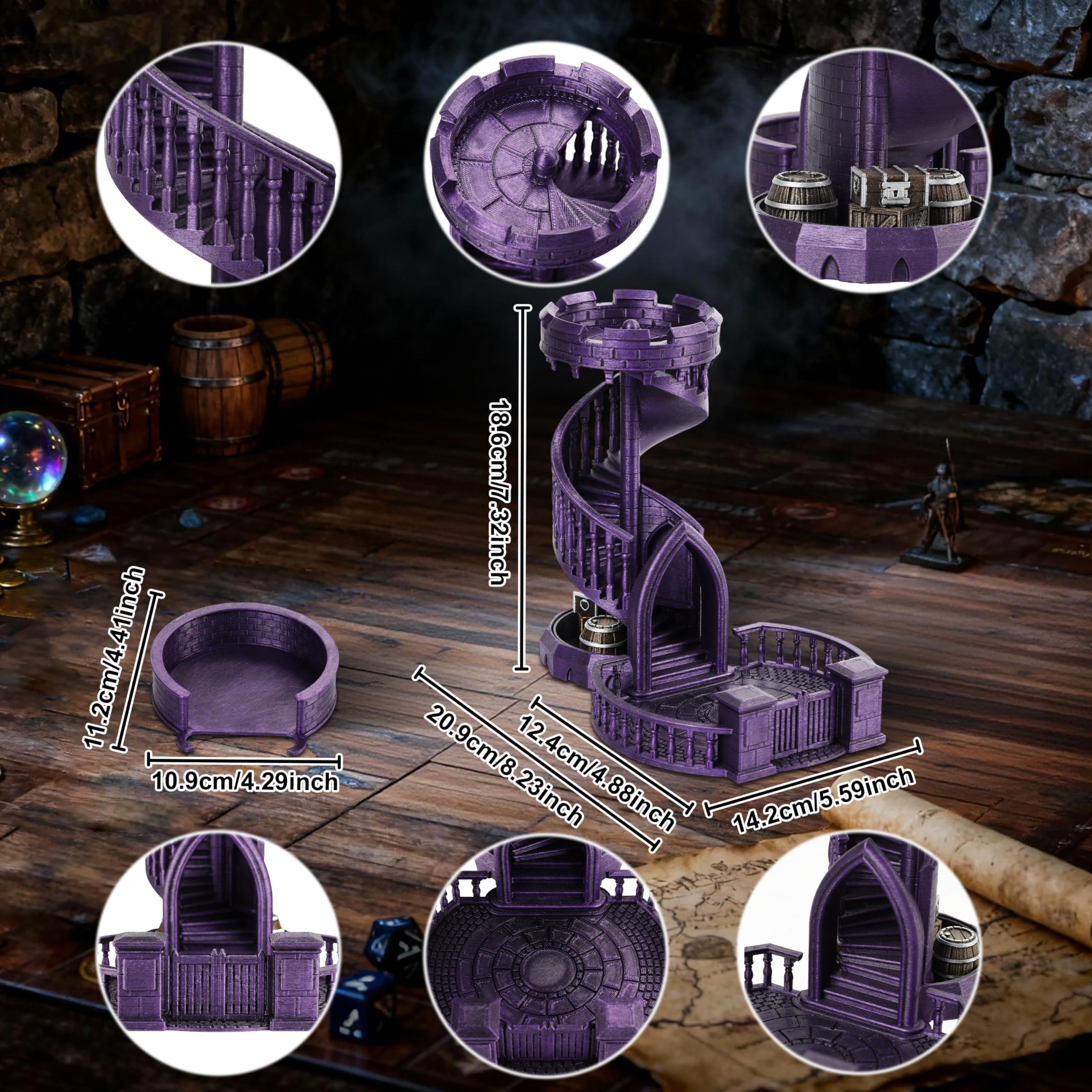 限定ダンジョンズ&ドラゴンズ キャッスル ダイス タワー　新品 Amazon.co.jp: AUSPDICE ダイス タワー キャッスル レトロ DND ダイス