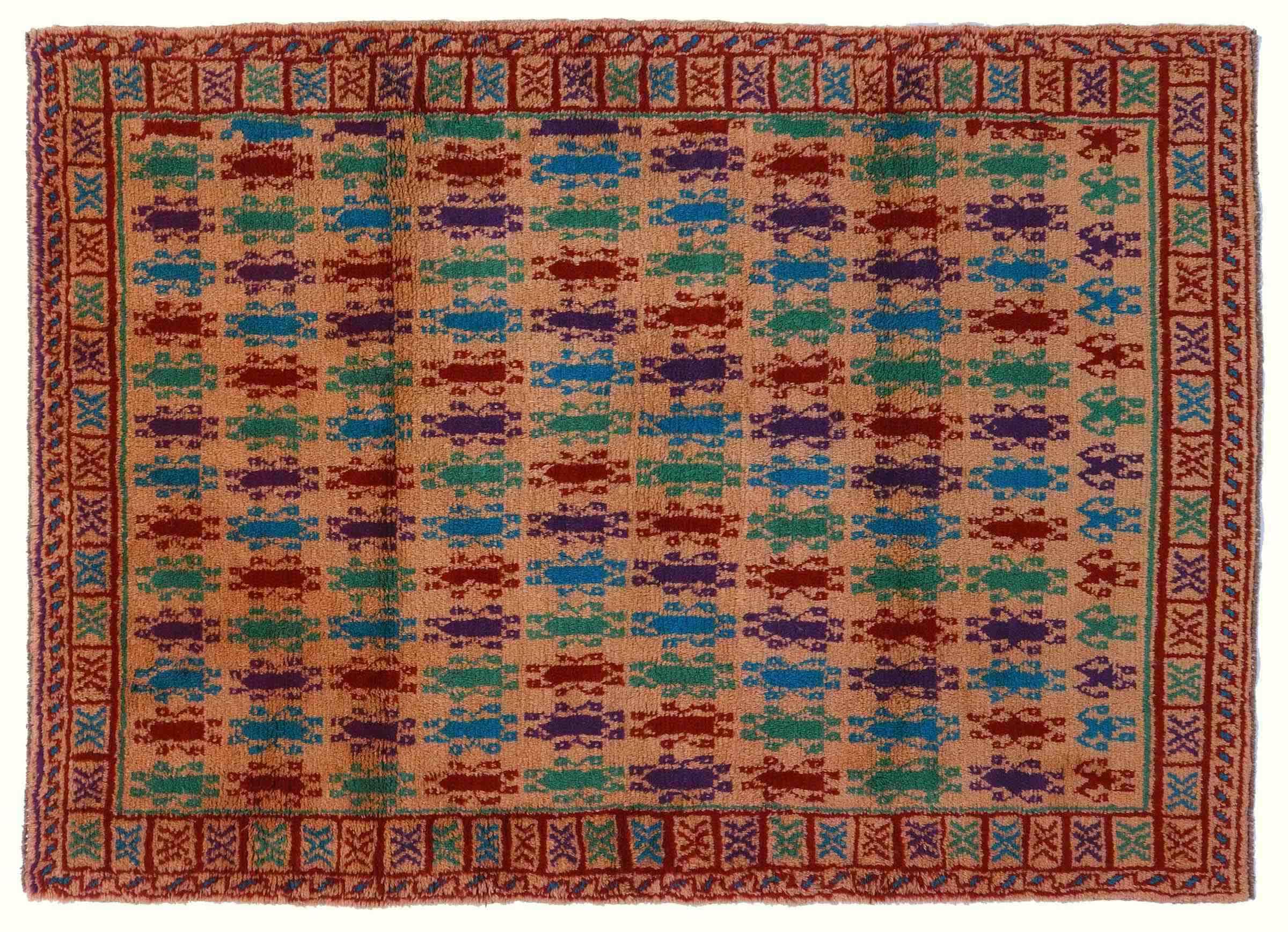 Tapis Gabbeh oriental unique, l'âme d'une fabrication main beige pour votre foyer