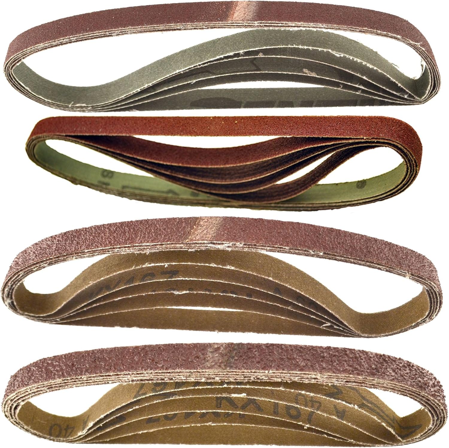 Belt Power File Sander Abrasive Sanding Belts 457mm x 13mm Mixed Grit 20pk