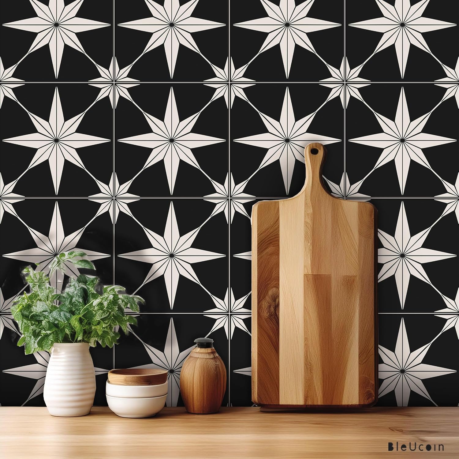 Positano Lignite Peel and Stick Tile Stickers Vinyl Self-Adhesive Backsplash for Kitchen & Bathroom Water-Resistant & Removable Tile Decals for Instant Makeover (24, 8" x 8")