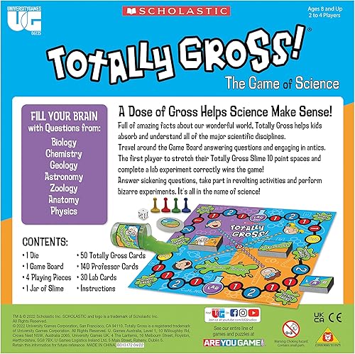 Miniatura 2 de University Games, Scholastic Totally Gross Game of Science incluyendo el verdadero limo, para 2 a 4 jugadores a partir de 6 años