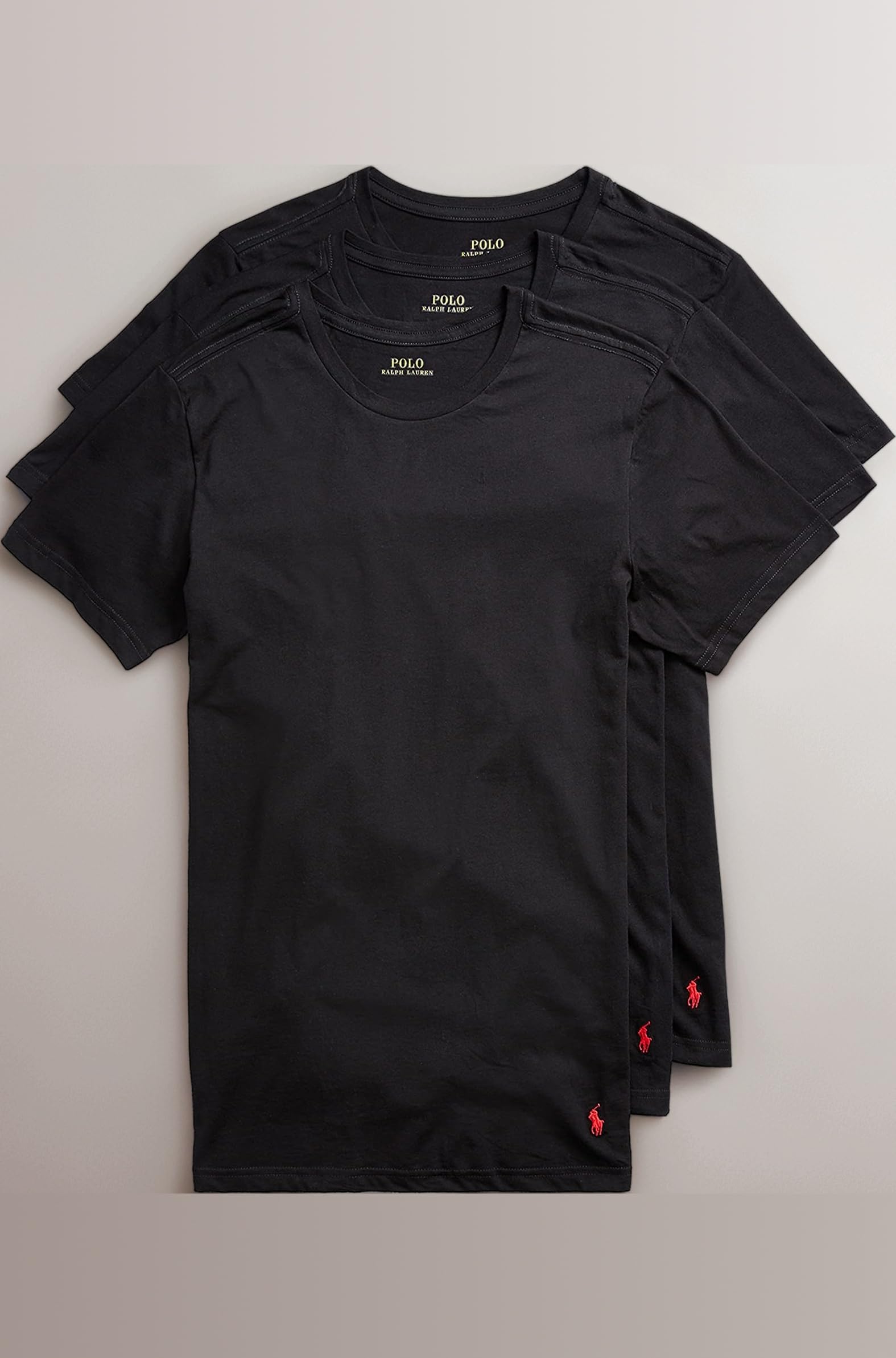 Men's Slim Fit Cotton Crew Undershirts 3-Pack
