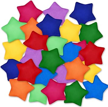 27 PCS Colorful Nylon Bean Bags Small Bean Bags Bulk Hand Toss for Sports Outdoor Party