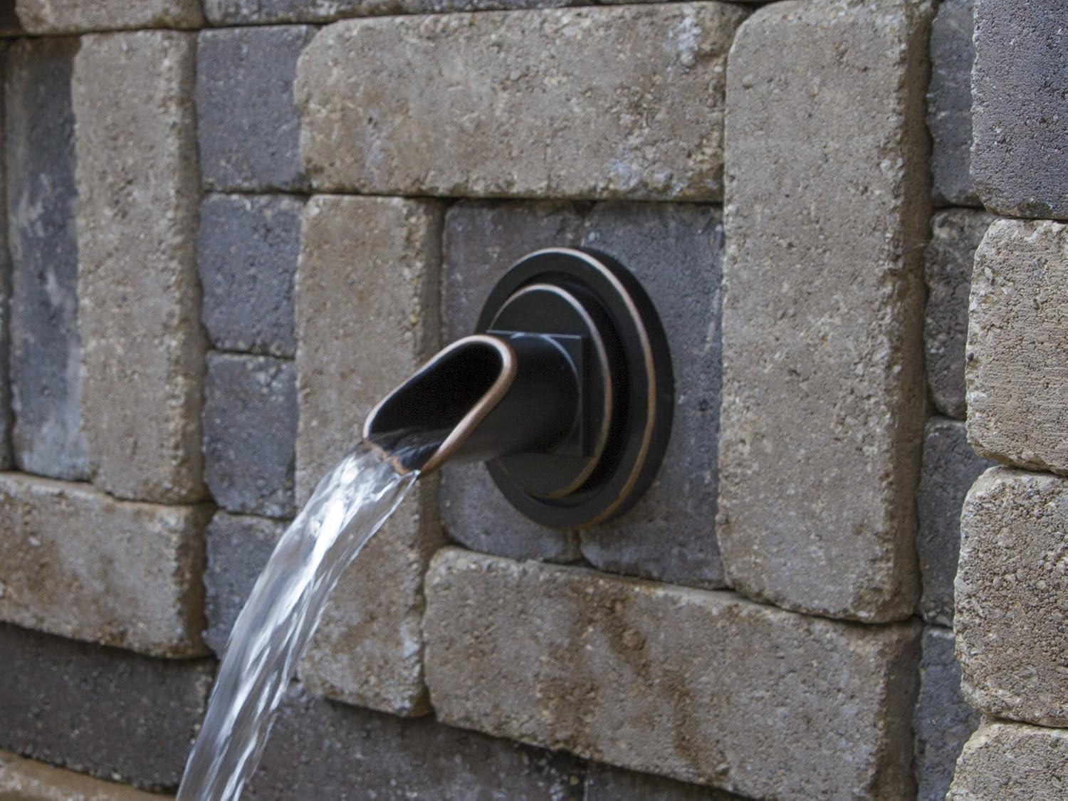 Atlantic Ravenna Brass Formal Spillway Wall Spout Oil Rubbed Bronze 600GPH