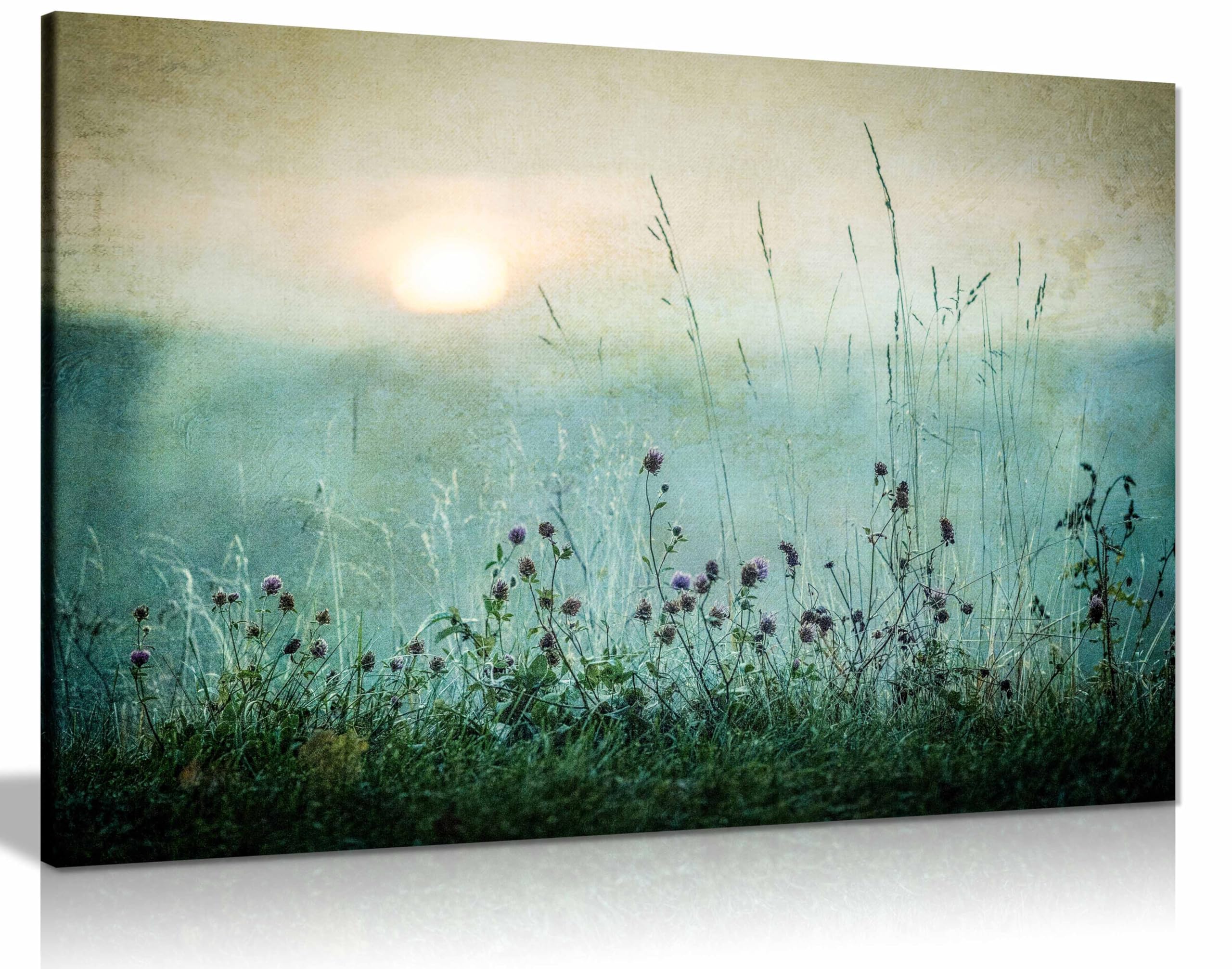 Panther Print Framed Canvas Autumn Sunrise Canvas Print, Framed Wall Art Pictures For Home Decor 31X20cm (12X8in)