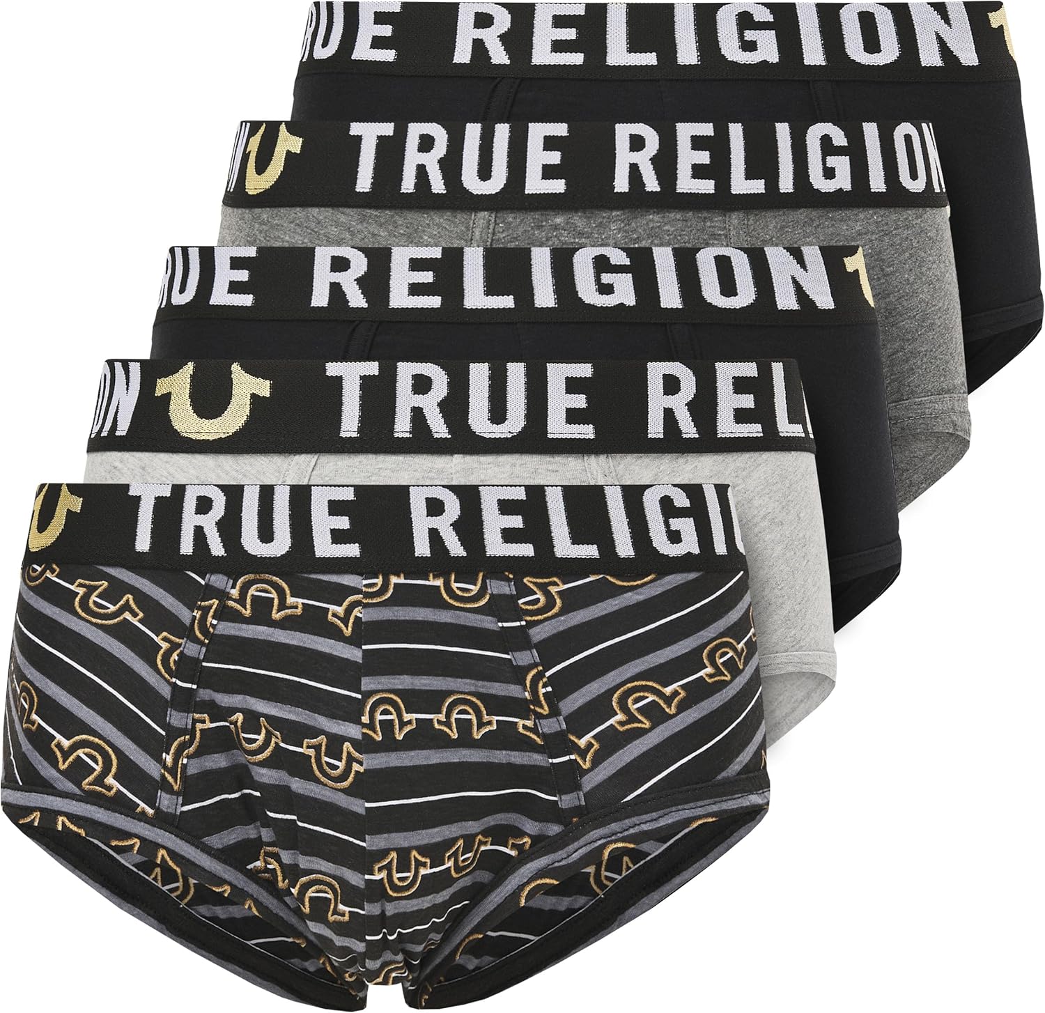 True Religion Mens Underwear 5 Pack Mens Briefs Soft Cotton