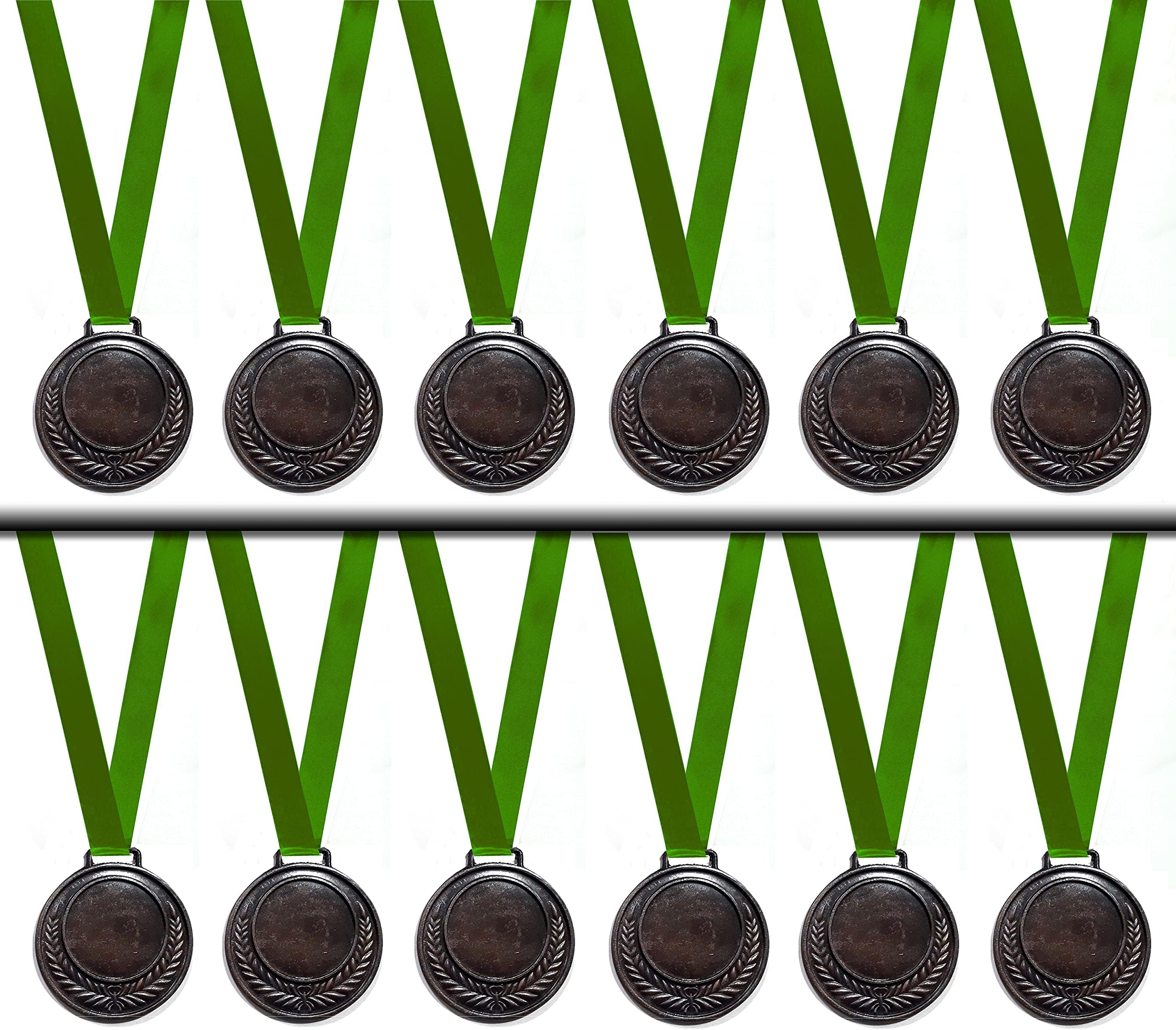 BE WIN Sports Medal Dia 2" in Medal for School COMPETETION Medals/Sports COMPETETION Medals/Medals for Any Event/Cricket Medals/Volley Ball Medals/Throw Ball Medals (Brown Medal, Set of 12 Pcs)