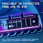 WD_Black 1TB SN850P NVMe M.2 SSD Officially Licensed Storage Expansion for PS5 Consoles, up to 7300MB/s, with heatsink - WDBBYV0010BNC-WRSN