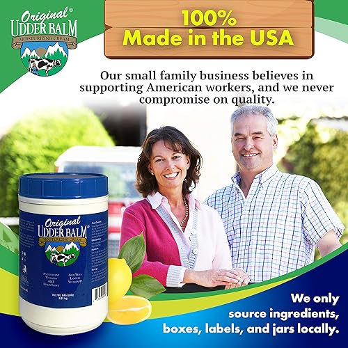 Miniatura 8 de Original Udder Balm Paquete de tarro de bomba de 16 onzas y bañera de repuesto de 64 onzas, fórmula hipoalergénica, sin tintes y sin fragancia,