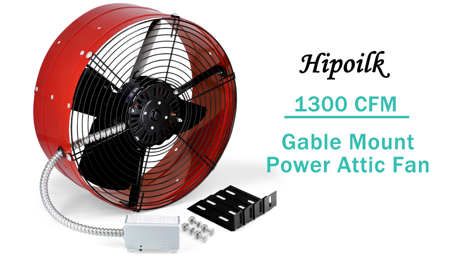 Amazon.com - Hipoilk Gable Mount Attic Fan with Adjustable