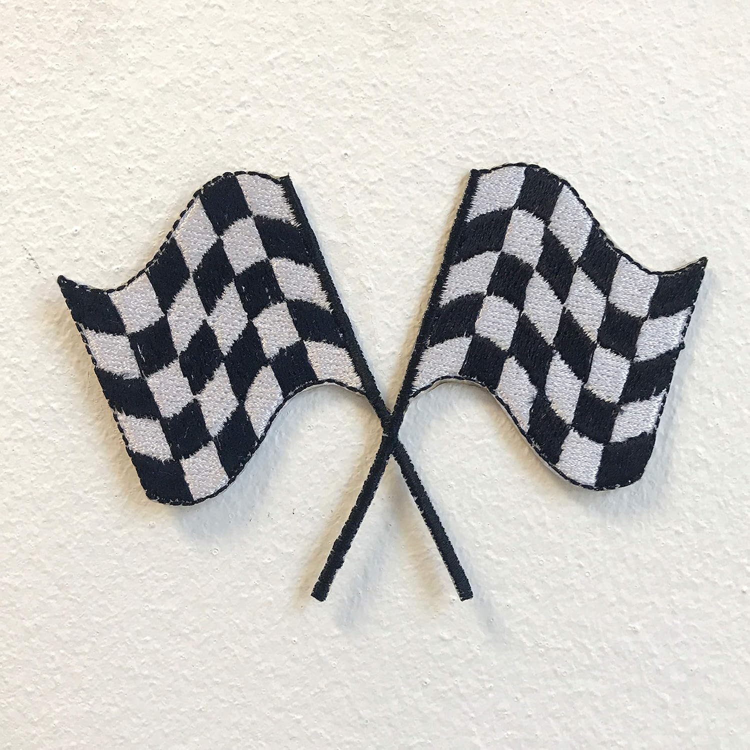 Formula one Racing Checkered Flag Iron on Sew on Embroidered Patch ...