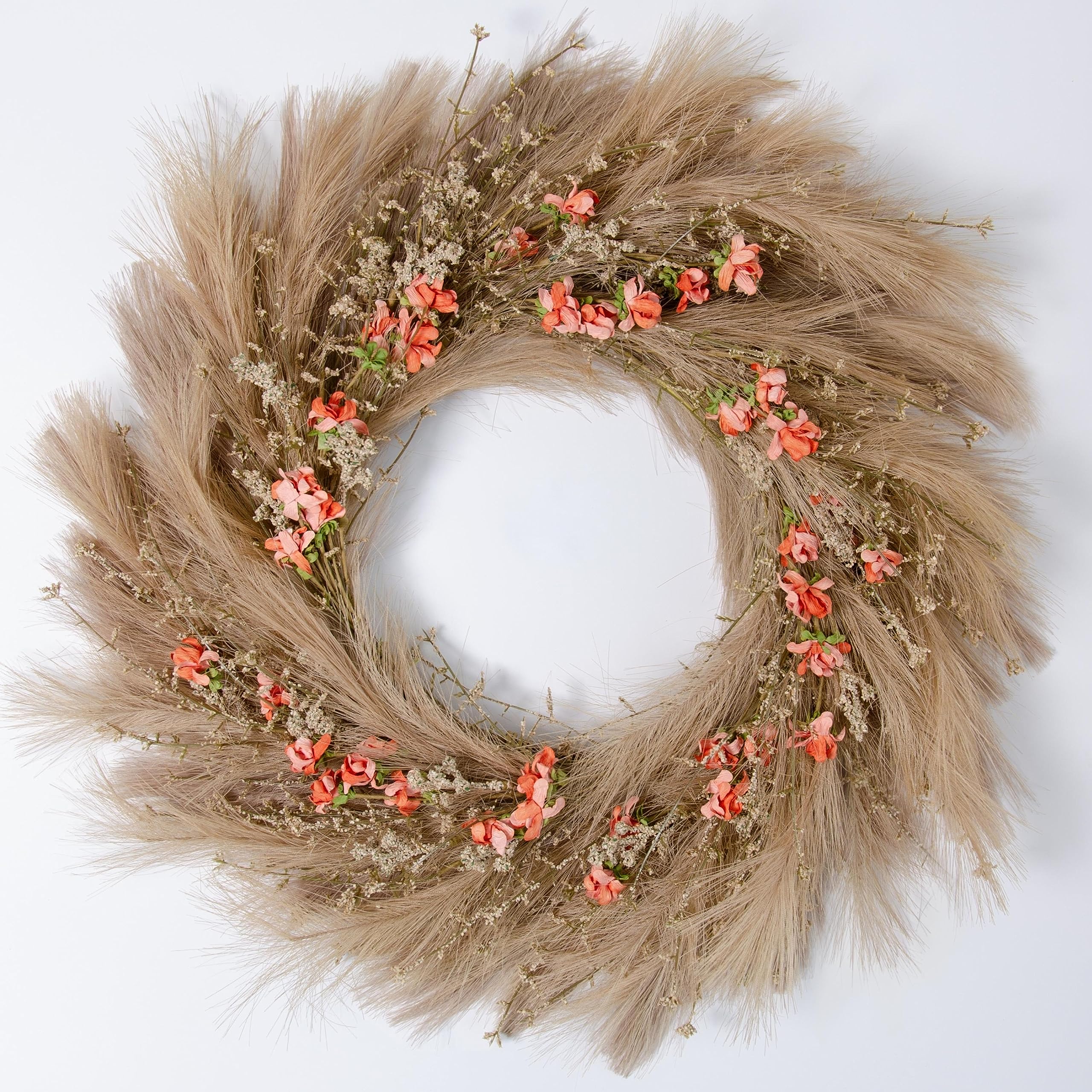 Amazon.co.jp : Perfnique パンパスグラスリース、27インチ