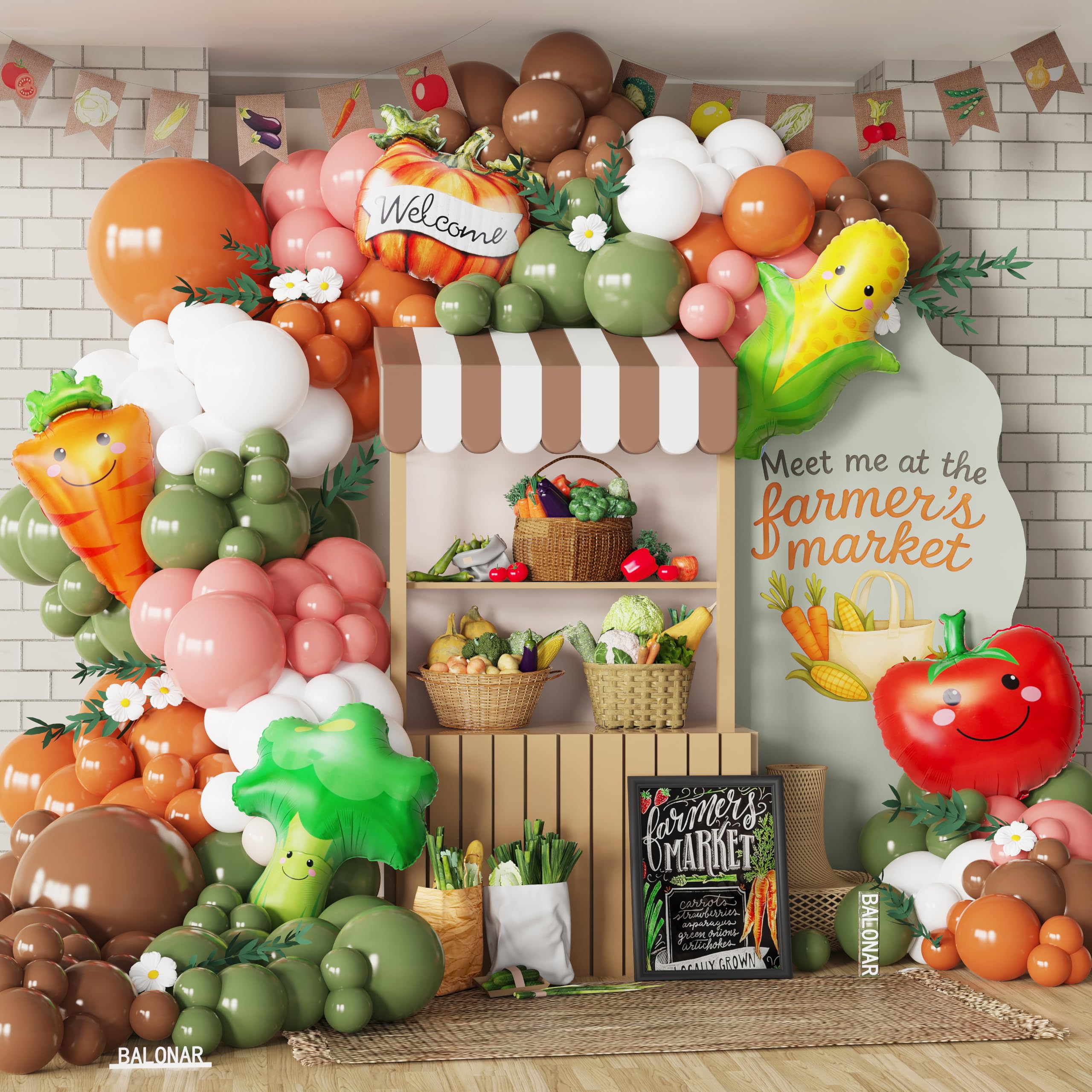 Amazon.com: Farmer's Market Balloon Arch Kit, Locally Grown Baby