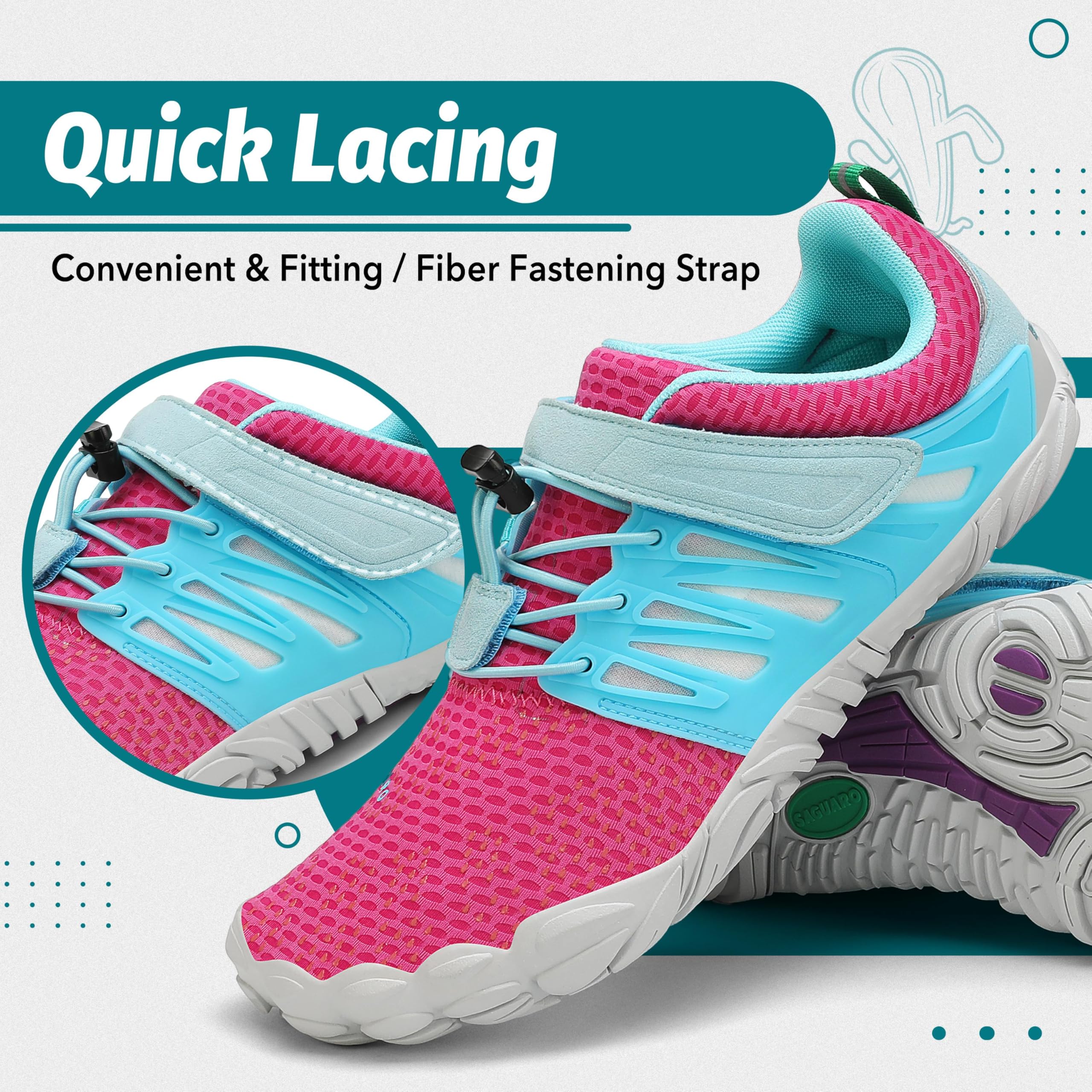 SAGUARO Scarpe Barefoot Uomo Donna Scarpe da Trail Running Minimaliste Antiscivolo Leggere Outdoor GR.36-48