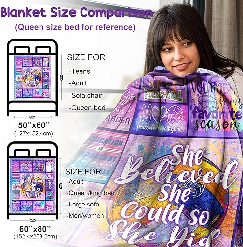 Miniatura 3 de Manta de regalo de voleibol regalos de voleibol para adolescentes regalos de entrenador de voleibol para mujeres los mejores regalos de equipo para