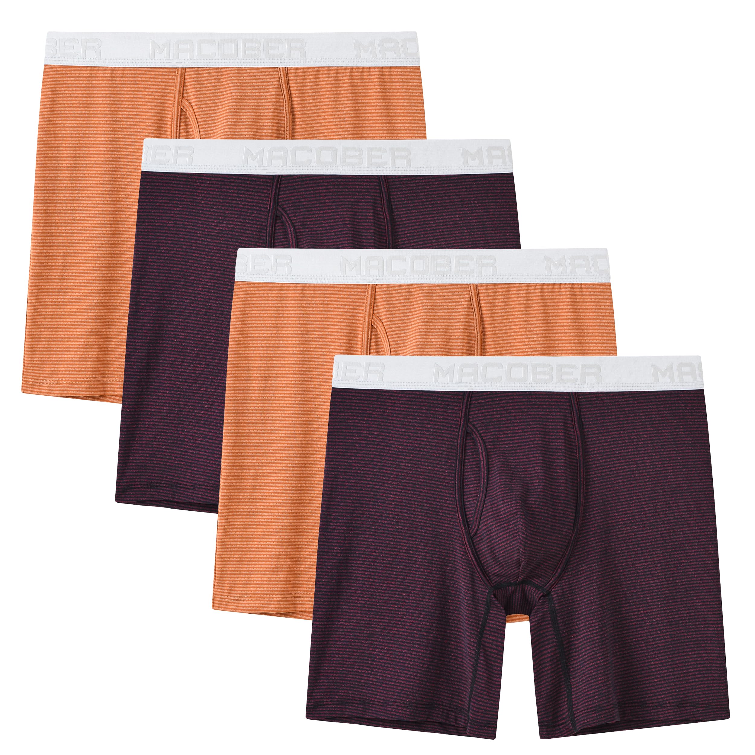 ZONBAILON Mens Underwear Stripe Moisture-Wicking Boxer Briefs