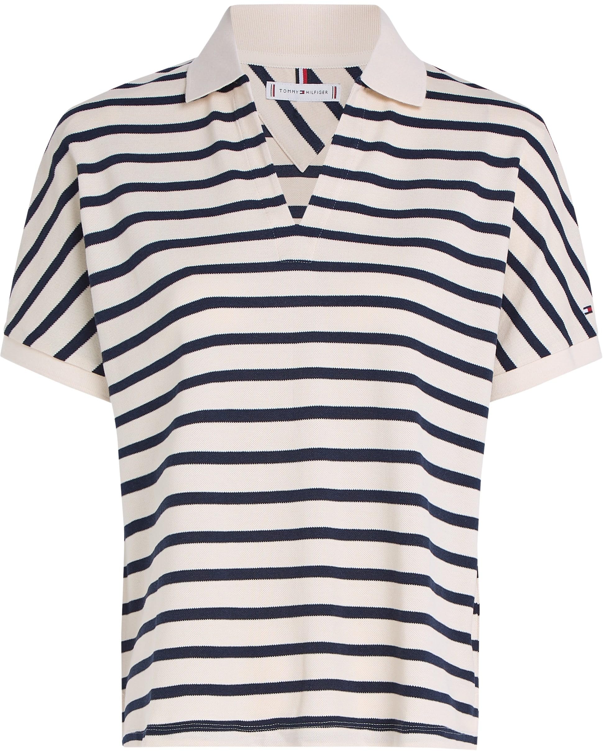 Tommy Hilfiger LYOCELL OPEN-NK RELAXED POLO SS WW0WW44512 Kobiety Lyocell Open-nk Relaxed Polo Ss Ww0ww44512
