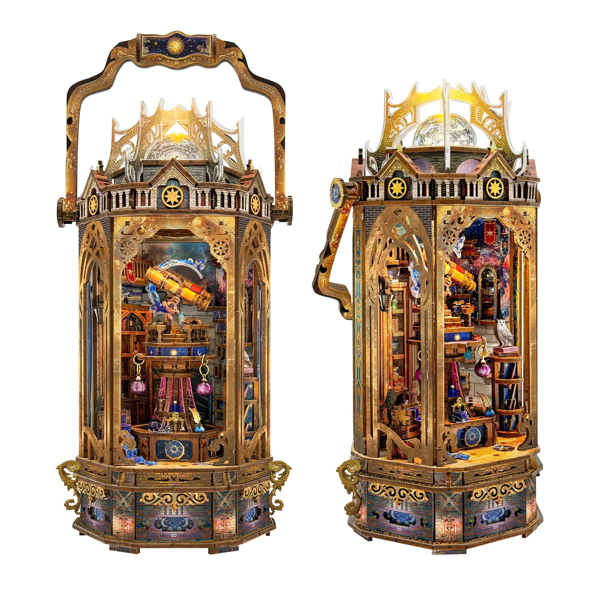 3D Wooden Puzzles for Adults Mechanical rotation Model Kit, DIY Stress-relief toy Building Kits for Adults, 3D Crafts/Gifts for Family Friend - The Lantern of Gaiaxy โ image 1