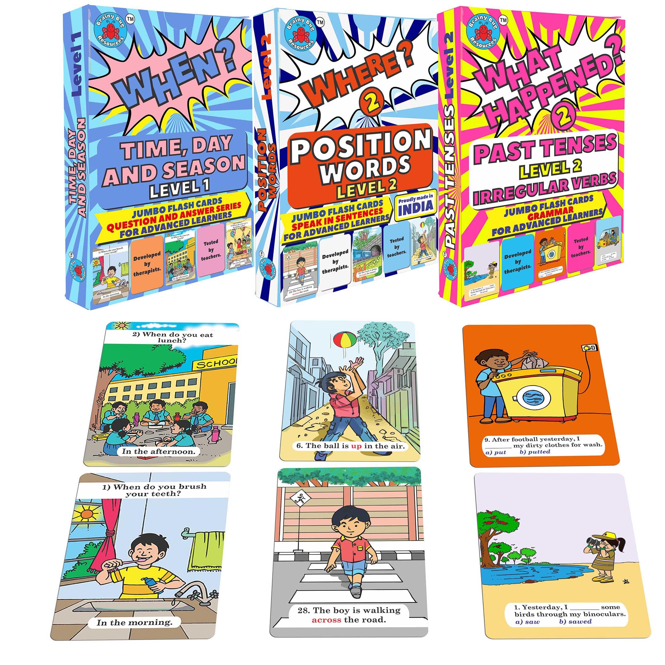 See full amazon price history chart for 90 Grammar and Sentence Structure Cards | 30 What Happened - Level 2 (Irregular Past Tenses), 30 Answer When? Cards, 30 Prepositions Level 2 | Position Words and Action Words 90 Grammar and Sentence Structure Cards | 30 What Happened - Level 2 (Irregular Past Tenses), 30 Answer When? Cards, 30 Prepositions Level 2 | Position Words and Action Words (B0CXF29Y7F) Amazon Price History, Amazon Price Tracker